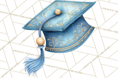 Graduation Cap Clipart PNG, Whimsical Graduation Hat Tassel Product Image 2
