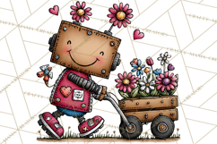 Adorable Robots Clipart, Playful Toy Robot Clip Art PNG Product Image 4