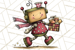 Adorable Robots Clipart, Playful Toy Robot Clip Art PNG Product Image 2