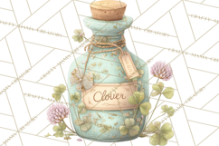 Vintage Herbal Apothecary Clipart, Spring Botanical Png Product Image 5