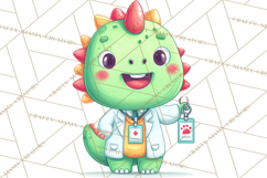 Dinosaur Veterinarian Clipart Cute Pet Care PNG Product Image 5