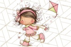 Adorable Spring Kids Clipart, Playful Children Clip Art PNG Product Image 5