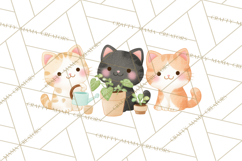 Kawaii Cat Clipart, Cute Kitten PNG, Fun Cat Illustrations Product Image 5