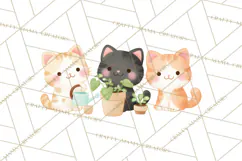 Kawaii Cat Clipart, Cute Kitten PNG, Fun Cat Illustrations Product Image 5