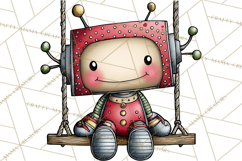 Adorable Robots Clipart, Playful Toy Robot Clip Art PNG Product Image 5
