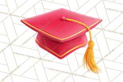 Graduation Cap Clipart PNG, Whimsical Graduation Hat Tassel Product Image 2