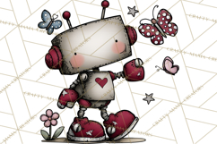 Adorable Robots Clipart, Playful Toy Robot Clip Art PNG Product Image 2