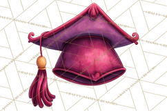 Graduation Cap Clipart PNG, Whimsical Graduation Hat Tassel Product Image 3