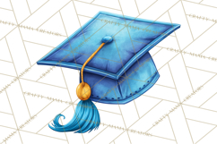 Graduation Cap Clipart PNG, Whimsical Graduation Hat Tassel Product Image 4