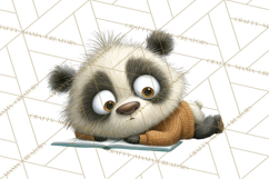 Bookish Bears PNG Clipart, Cozy Bear Reading, Cute Cartoon Product Image 2