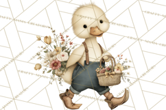 Vintage Spring Animals Clipart, Tea Party Picnic Png Product Image 2
