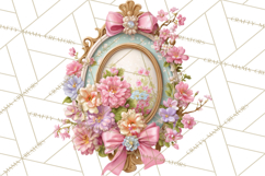 Vintage Frame Clipart, Romantic Keepsakes PNG, Watercolor Product Image 4
