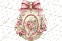 Vintage Frame Clipart, Romantic Keepsakes PNG, Watercolor Product Image 3