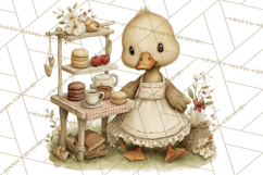 Vintage Spring Animals Clipart, Tea Party Picnic Png Product Image 4