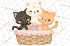 Kawaii Cat Clipart, Cute Kitten PNG, Fun Cat Illustrations Product Image 4