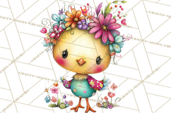 Pink Purple Spring Clipart, Floral Cottage, Butterflies PNG Product Image 2