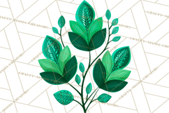 Scandi Forest Flora Clipart, Nordic Folk Art Clip Art Png Product Image 5