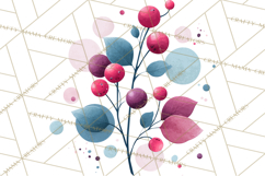 Scandi Forest Flora Clipart, Nordic Folk Art Clip Art Png Product Image 5