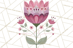 Scandi Forest Flora Clipart, Nordic Folk Art Clip Art Png Product Image 2