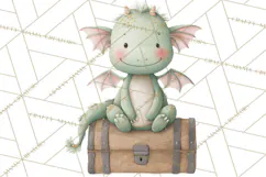 Baby Dragon Clipart, Princess Clipart, Knight Clipart Product Image 2