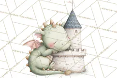 Baby Dragon Clipart, Princess Clipart, Knight Clipart Product Image 3