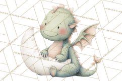 Baby Dragon Clipart, Princess Clipart, Knight Clipart Product Image 2