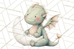 Baby Dragon Clipart, Princess Clipart, Knight Clipart Product Image 2