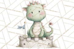 Baby Dragon Clipart, Princess Clipart, Knight Clipart Product Image 2
