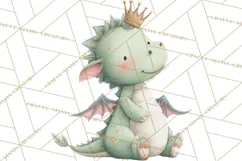 Baby Dragon Clipart, Princess Clipart, Knight Clipart Product Image 2