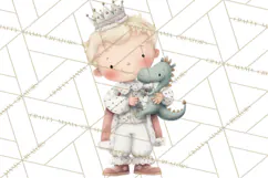 Baby Dragon Clipart, Princess Clipart, Knight Clipart Product Image 3