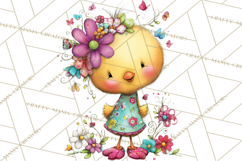 Pink Purple Spring Clipart, Floral Cottage, Butterflies PNG Product Image 3