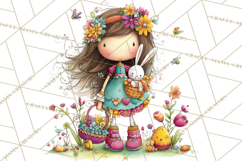 Pink Purple Spring Clipart, Floral Cottage, Butterflies PNG Product Image 2