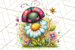 Pink Purple Spring Clipart, Floral Cottage, Butterflies PNG Product Image 5