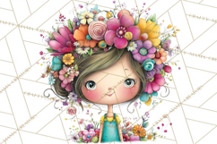 Pink Purple Spring Clipart, Floral Cottage, Butterflies PNG Product Image 3