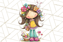 Pink Purple Spring Clipart, Floral Cottage, Butterflies PNG Product Image 5