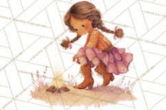 Cowgirl Clipart for Invitations, Western Horses and Props Product Image 5
