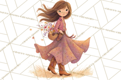 Cowgirl Clipart for Invitations, Western Horses and Props Product Image 2