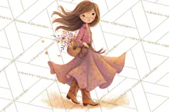 Cowgirl Clipart for Invitations, Western Horses and Props Product Image 2