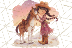 Cowgirl Clipart for Invitations, Western Horses and Props Product Image 3
