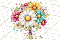 Pink Purple Spring Clipart, Floral Cottage, Butterflies PNG Product Image 4