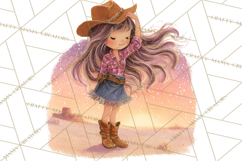 Cowgirl Clipart for Invitations, Western Horses and Props Product Image 3