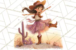 Cowgirl Clipart for Invitations, Western Horses and Props Product Image 5