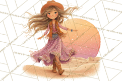 Cowgirl Clipart for Invitations, Western Horses and Props Product Image 2