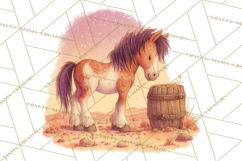 Cowgirl Clipart for Invitations, Western Horses and Props Product Image 5
