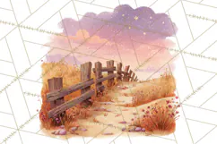 Cowgirl Clipart for Invitations, Western Horses and Props Product Image 4