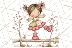 Adorable Spring Kids Clipart, Playful Children Clip Art PNG Product Image 3