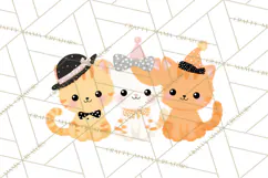 Kawaii Cat Clipart, Cute Kitten PNG, Fun Cat Illustrations Product Image 3