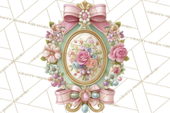 Vintage Frame Clipart, Romantic Keepsakes PNG, Watercolor Product Image 2