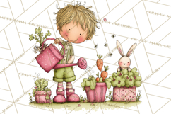 Adorable Spring Kids Clipart, Playful Children Clip Art PNG Product Image 4