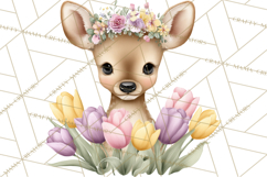 Adorable Baby Animals Easter Clipart PNG, Pastel Chicks Png Product Image 4
